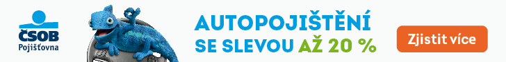 Autopojištění - sleva online sjednání - 728 x 90